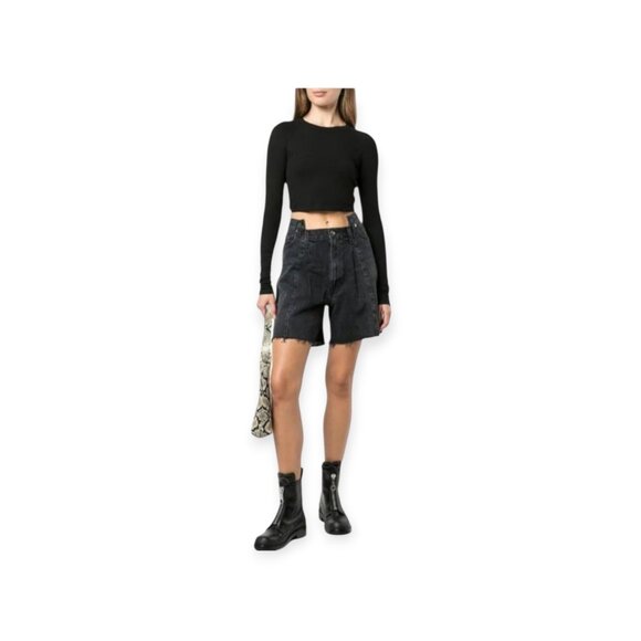 Revolve INTERMIX Black Knot Back Crop Top XS - Picture 5 of 13
